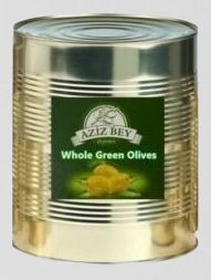 whole green olives in tins