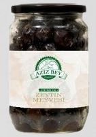 whole black olives in glass jars 