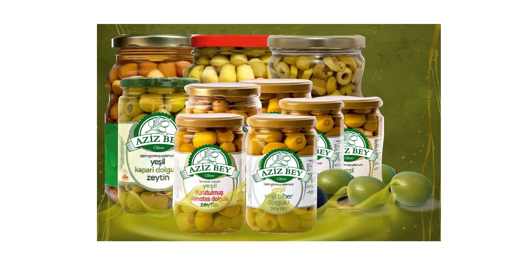 turkish green olives Turkish Green Olives In Glass jars
