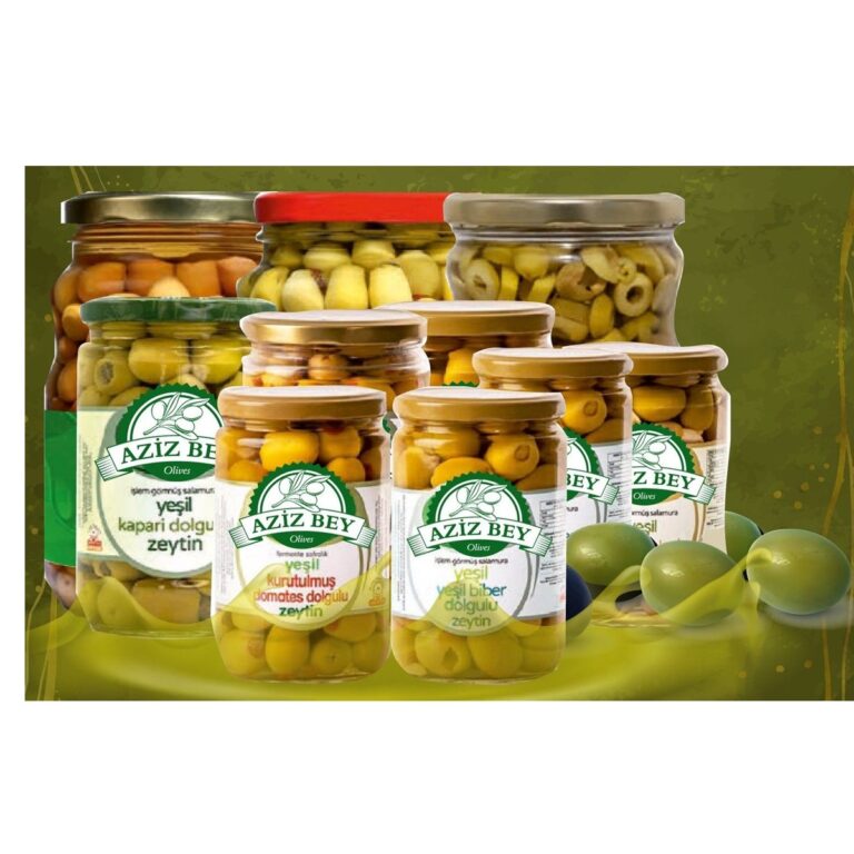 Turkish Green Olives In Glass jars
