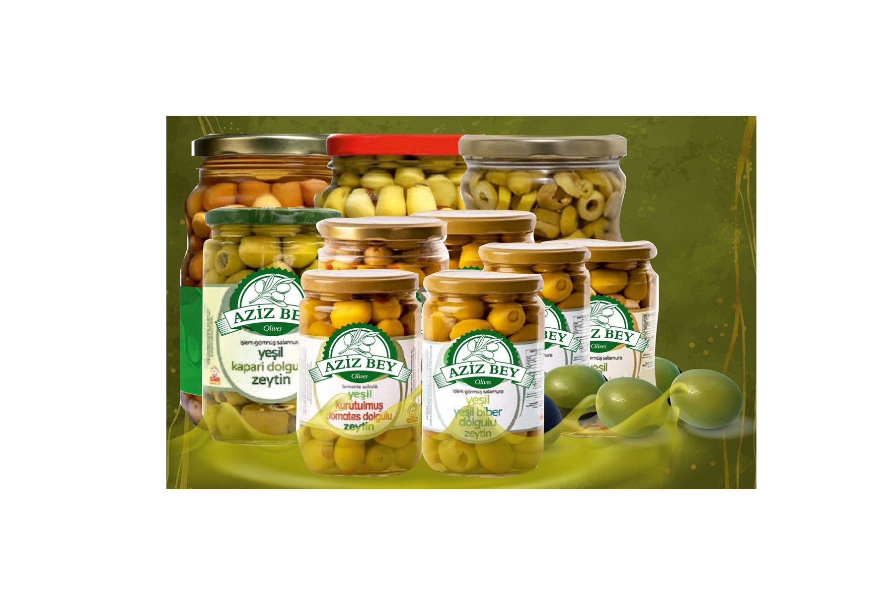 turkish green olives Turkish Green Olives In Glass jars