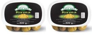 Turkish crushed green olives in vacuum packages