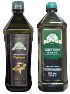 extra virgin olive oil in 1 liter pet bottles